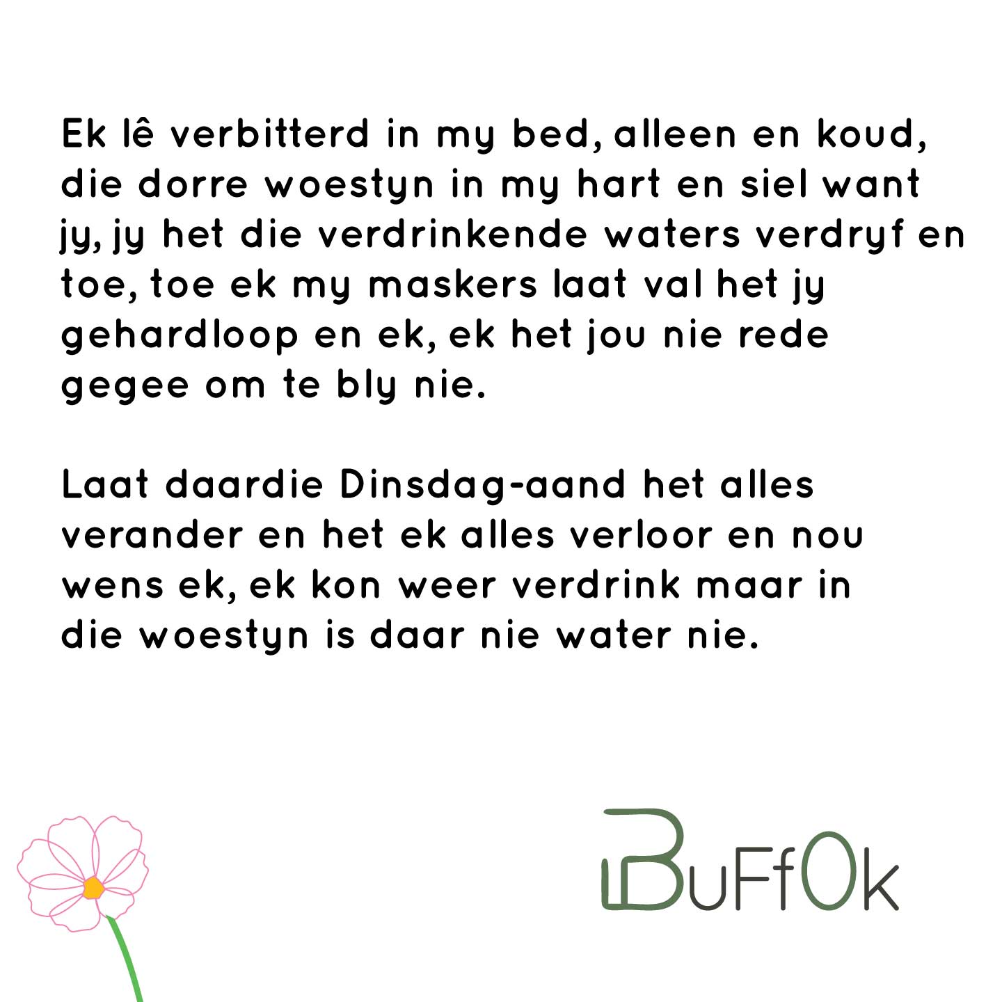 Ekstrak uit "Laat Daardie Dinsdag Aand"