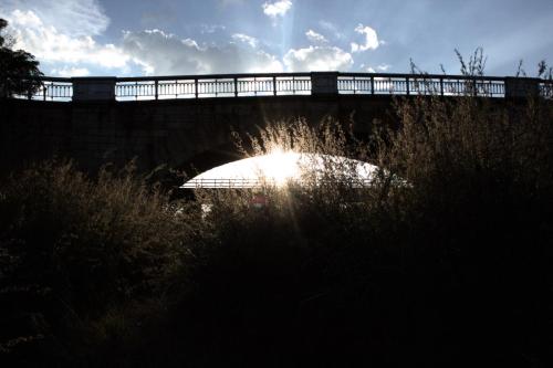 Sunset Behind Meyer Bridge - Photo Taken in Middelburg, Mpumalanga - 28 April 2012